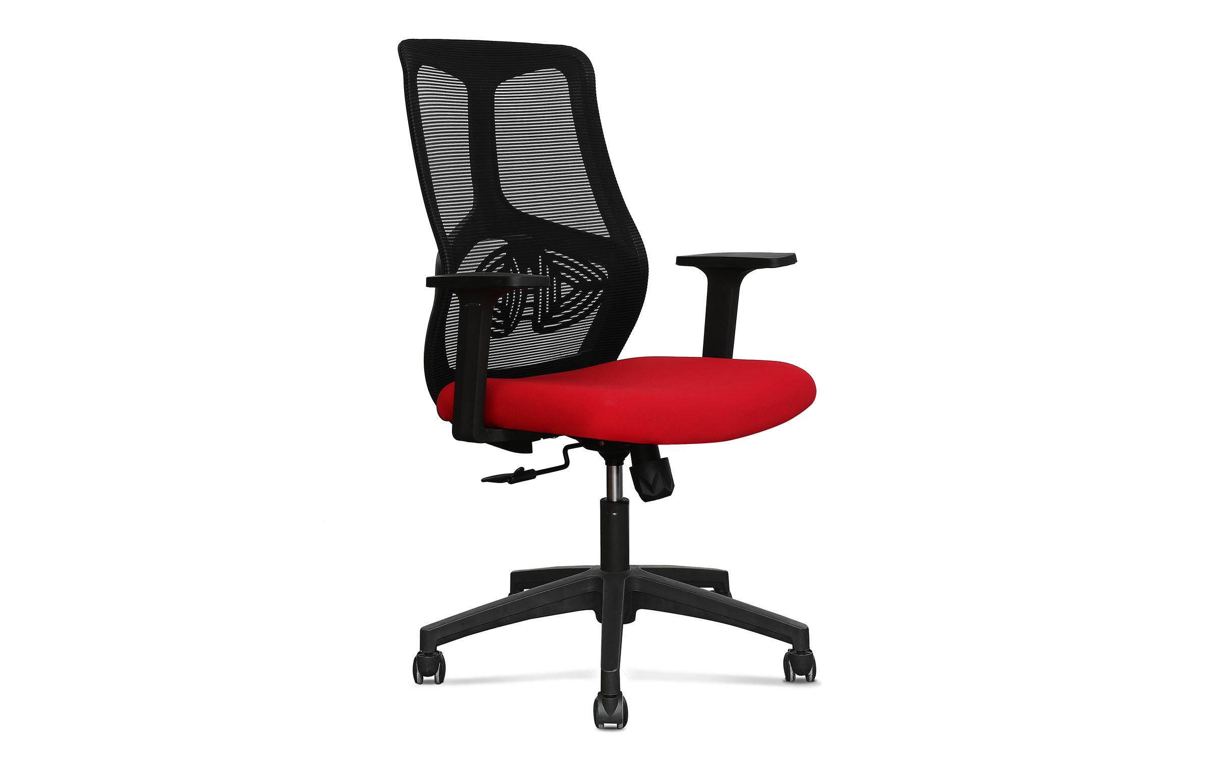 Канцелариски стол Милер, црна + црвена  1